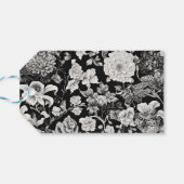 Midnight Bloom: een donkere bloemenbruiloft Cadeaulabel (Achterkant Horizontaal)