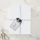 Midnight Bloom: een donkere bloemenbruiloft Cadeaulabel (Met Touw)