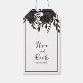 Midnight Bloom: een donkere bloemenbruiloft Cadeaulabel (Voorkant)