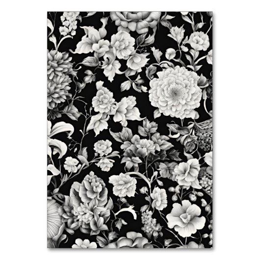 Midnight Bloom: een donkere bloemenbruiloft Kaart (Achterkant)