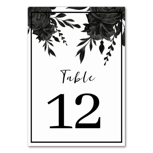 Midnight Bloom: een donkere bloemenbruiloft Kaart (Voorkant)