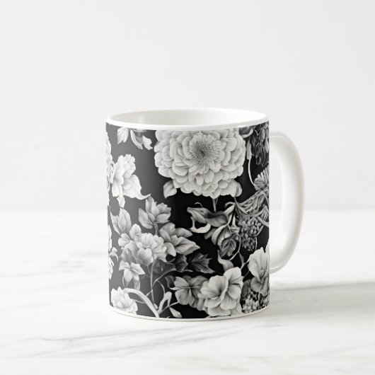 Midnight Bloom: een donkere bloemenbruiloft Koffiemok (Voorkant rechts)