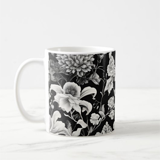 Midnight Bloom: een donkere bloemenbruiloft Koffiemok (Links)