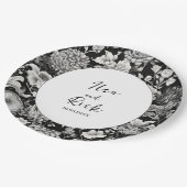 Midnight Bloom: een donkere bloemenbruiloft Papieren Bordje (Gekanteld)