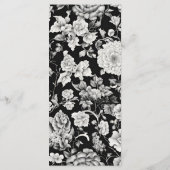 Midnight Bloom: een donkere bloemenelegante bruilo Menu (Achterkant)