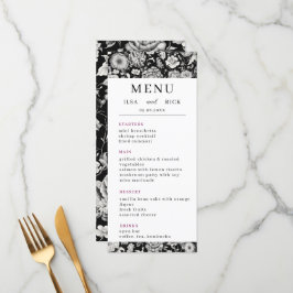 Midnight Bloom: een donkere bloemenelegante bruilo Menu