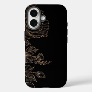 Midnight Bloom Elegance iPhone 16 Hoesje