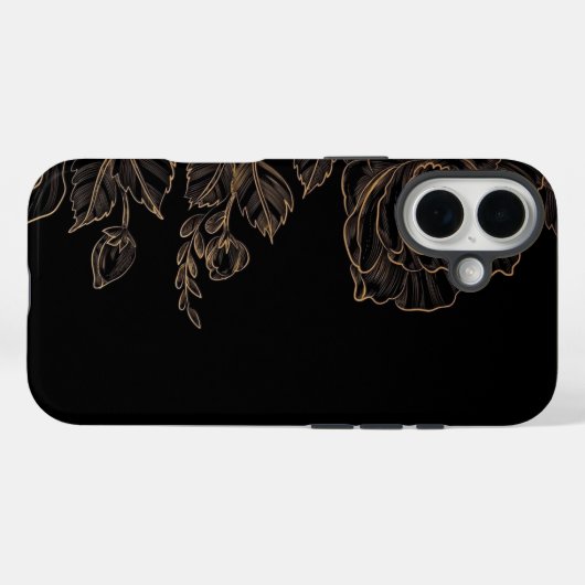 Midnight Bloom Elegance Case-Mate iPhone Case (Achterkant (horizontaal))
