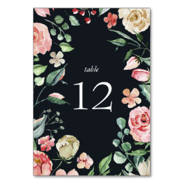 midnight bloom elegante bloem navyblauwe tafelkaar kaart