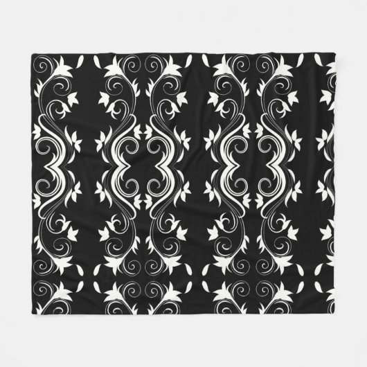 Midnight Bloom Fleece Blanket (Voorkant (Horizontaal))