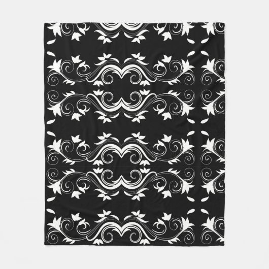 Midnight Bloom Fleece Deken (Voorkant)