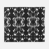 Midnight Bloom Fleece Deken (Voorkant (Horizontaal))