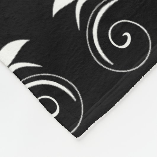 Midnight Bloom Fleece Deken (Hoek)