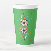 Midnight Bloom Fluisteringen van Kleur Bloemige Ec Latte Mok (Voorkant)