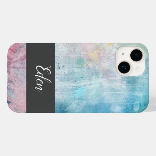 Midnight Bloom Grunge Aangepaste Telefoonhoes Case-Mate iPhone Case (Achterkant (horizontaal))