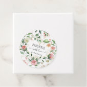 Midnight Bloom Handgemaakt Met Liefde Hart Bloemen Bedankjes Labels (In situ)