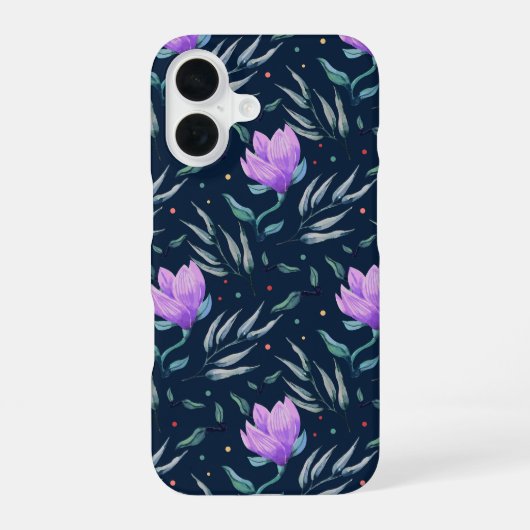 Midnight Bloom iPhone 16 Hoesje (Achterkant)