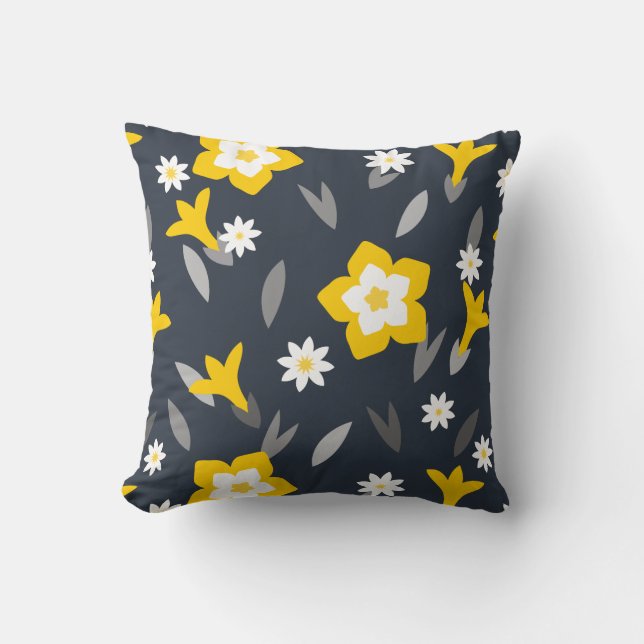 Midnight Bloom Kussen (Voorkant)