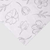 Midnight Bloom Line Art Tissuepapier (Detail)