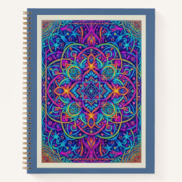 Midnight Bloom Mandala Zentangle Sacred Geometry Notitieboek