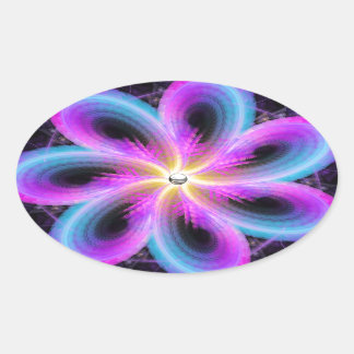 Midnight Bloom Ovale Sticker