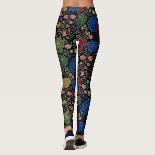 Midnight Bloom Print Leggings (Achterkant)