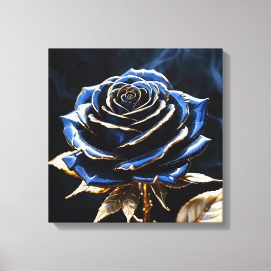 Midnight Bloom Rose Canvas Afdruk (Voorkant)