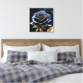 Midnight Bloom Rose Canvas Afdruk (Insitu (Slaapkamer))