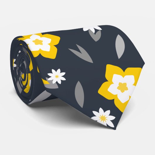 Midnight Bloom Stropdas (Opgerold)