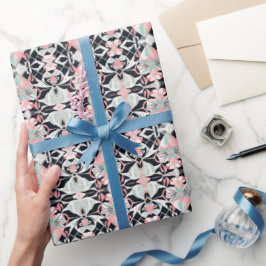 Midnight Bloom Valentijnsdag inpakpapier