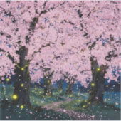 Midnight Bloom - Vierkante Vinyl  Sticker (Voorkant)