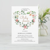 Midnight Bloom Virtual Baby shower Invitation (Staand voorkant)