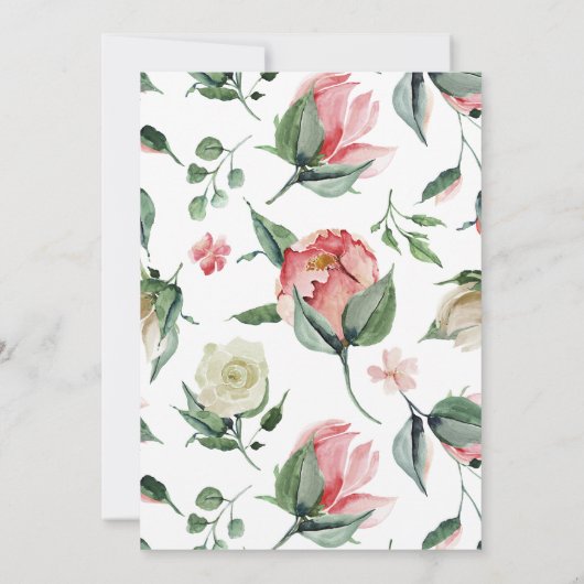 Midnight Bloom Virtual Baby shower Invitation (Achterkant)