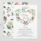 Midnight Bloom Virtual Baby shower Invitation (Voorkant / Achterkant)