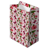 Midnight Bloom Vlinder Bloem Medium Cadeauzakje (Voorkant Gekanteld)