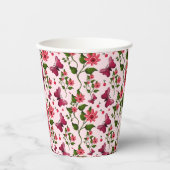 Midnight Bloom Vlinder Bloem Papieren Bekers (Voorkant)