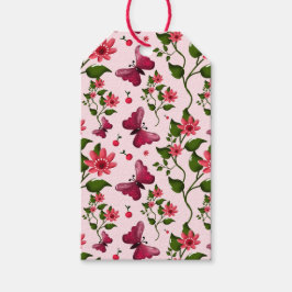 Midnight Bloom Vlinder Bloemenset voor feestelijke Cadeaulabel
