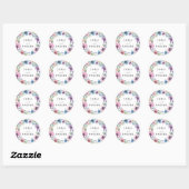 Midnight Blooms | Bloemenkrans Ronde Sticker (Vel)