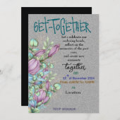 Midnight Blooms Gathering Uitnodiging (Voorkant / Achterkant)