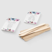 Midnight Blooms | Gepersonaliseerd trouwprogramma Handwaaier (Niet-gemonteerd)