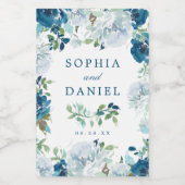 Midnight Blooms Huwelijksgunsten Mini Wijn Labels Wijn Etiket (Enkel label)