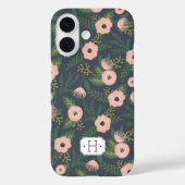Midnight Blooms Monogram Case-Mate iPhone Case (Achterkant)