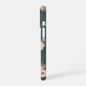 Midnight Blooms Monogram iPhone 16 Hoesje (Linkerkant)