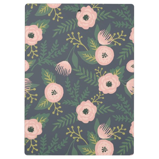 Midnight Blooms Monogram Klembord (Achterkant)