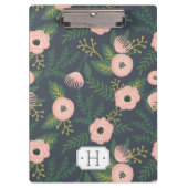 Midnight Blooms Monogram Klembord (Voorkant)