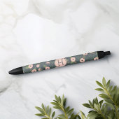 Midnight Blooms Monogram Zwarte Inkt Pen