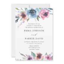 Midnight Blooms | Paarse en blauwe bloemige bruilo