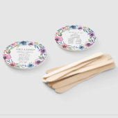 Midnight Blooms | Persoonlijk huwelijksprogramma Handwaaier (Niet-gemonteerd)