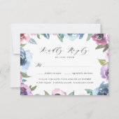 Midnight Blooms | RSVP-kaart met maaltijdkeuze RSVP Kaartje (Voorkant)