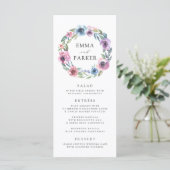Midnight Blooms | Trouw Menu Kaart (Staand voorkant)